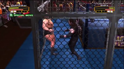 Legends of Wrestlemania Undertaker Vs Andre the Giant Hell in a cell match HD