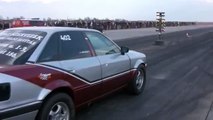 Audi 90 Quattro Turbo 800 HP Vs. BMW Z4 Drag Race