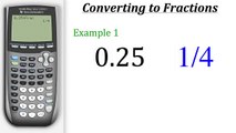 TI Calculator Tutorial: Converting Decimals to Fractions