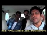 Katrina Kaif Draving a car with Hrithik Roshan, Farhan & Abhi..!
