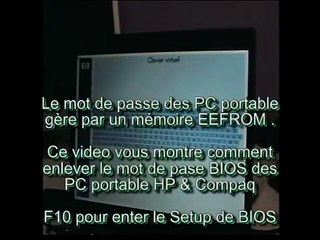 Comment enlever le mot de passe de BIOS des PC portable