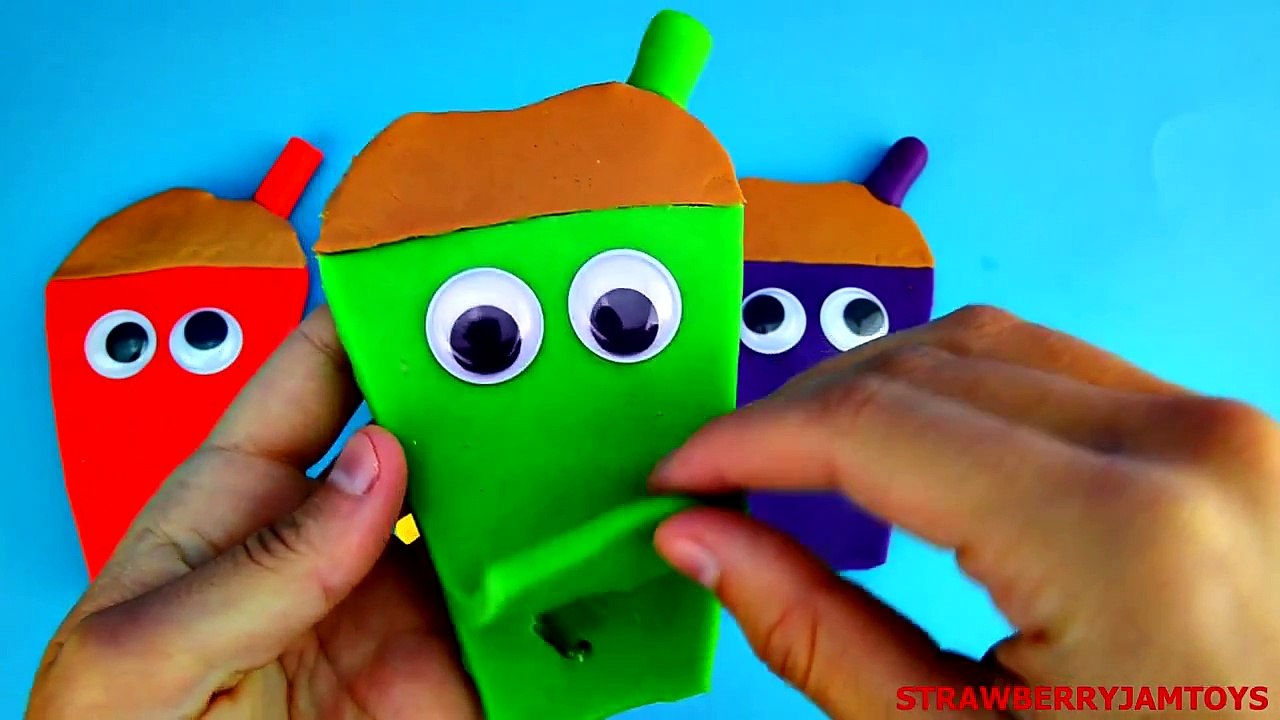 Chocolate Milkshake Play Doh Surprise Eggs Frozen Shopkins Cars 2 Spiderman by StrawberryJ