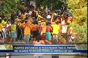 Fuertes disturbios registraron entre hinchas del América de Cali en Barrancabermeja