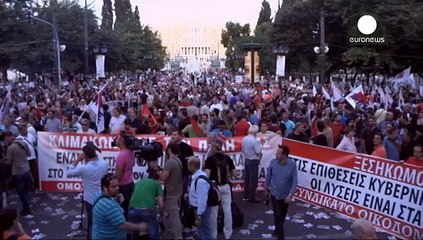 Download Video: Athens protest warns Greek government against debt deal with more austerity