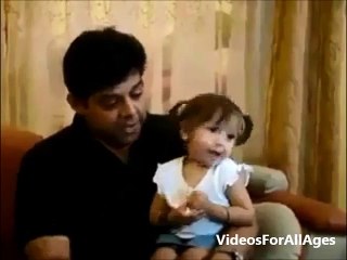Story Listening from Father and Little Cute Baby Reactions