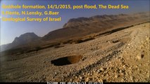 תיעוד היווצרות בולען בים המלח, ינואר 2015 Sinkhole formation caught on tape, the Dead Sea, January