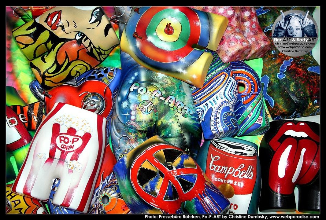 pop-art-po-p-art-bodypaint-bodypainting - creation of an artwork and its effects