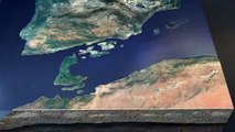Mediterranean isolation and desiccation during the Messinian Salinity Crisis - computer animation