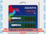ADATA Supreme 4 GB (2 x 2 GB) DDR2-800 (PC-6400) CL5 DIMM Memory Kit SU2U800B2G62 (Black)