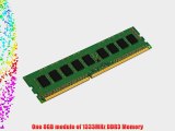 Kingston Technology ValueRAM 8GB 1333MHz DDR3 ECC CL9 DIMM for Server