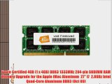 Apple Certified 4GB (1 x 4GB) DDR3 1333MHz 204-pin SODIMM RAM Memory Upgrade for the Apple