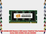 2GB (2X1GB) RAM Memory 4 IBM Lenovo ThinkPad T42p Pentium M Series (DDR-333MHz 200-pin SODIMM)
