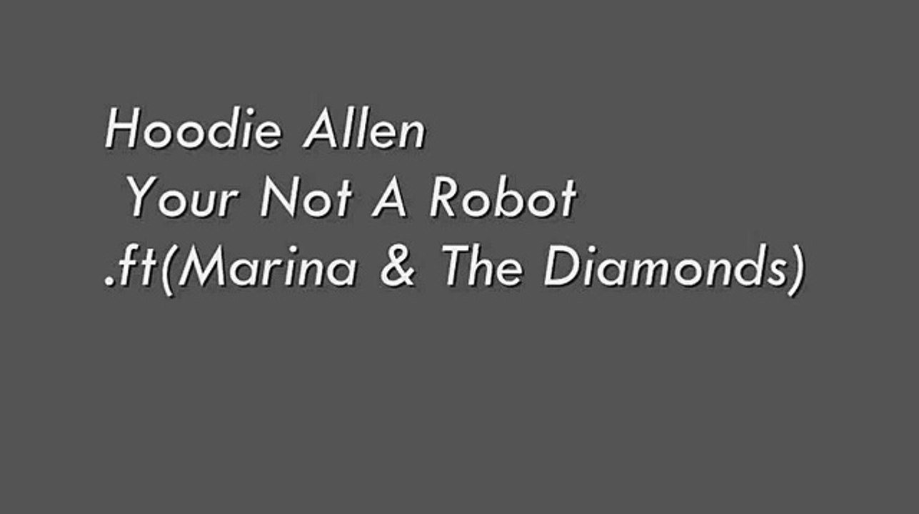 Hoodie Allen-Your Not A Robot .ft(marina & The Diamonds)