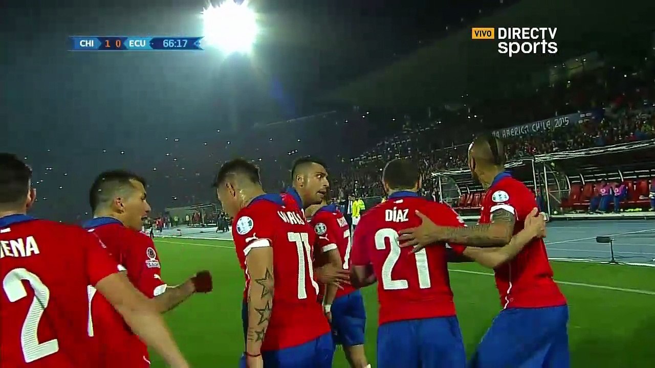 Chile vs Ecuador 2-0  GOLES Copa América 11/06/2015