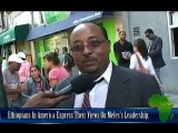 Ethiopians supporteing Prime Minister Meles Zenawi in New York
