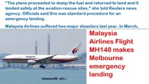 Malaysia Airlines Flight MH148 makes Melbourne emergency landing