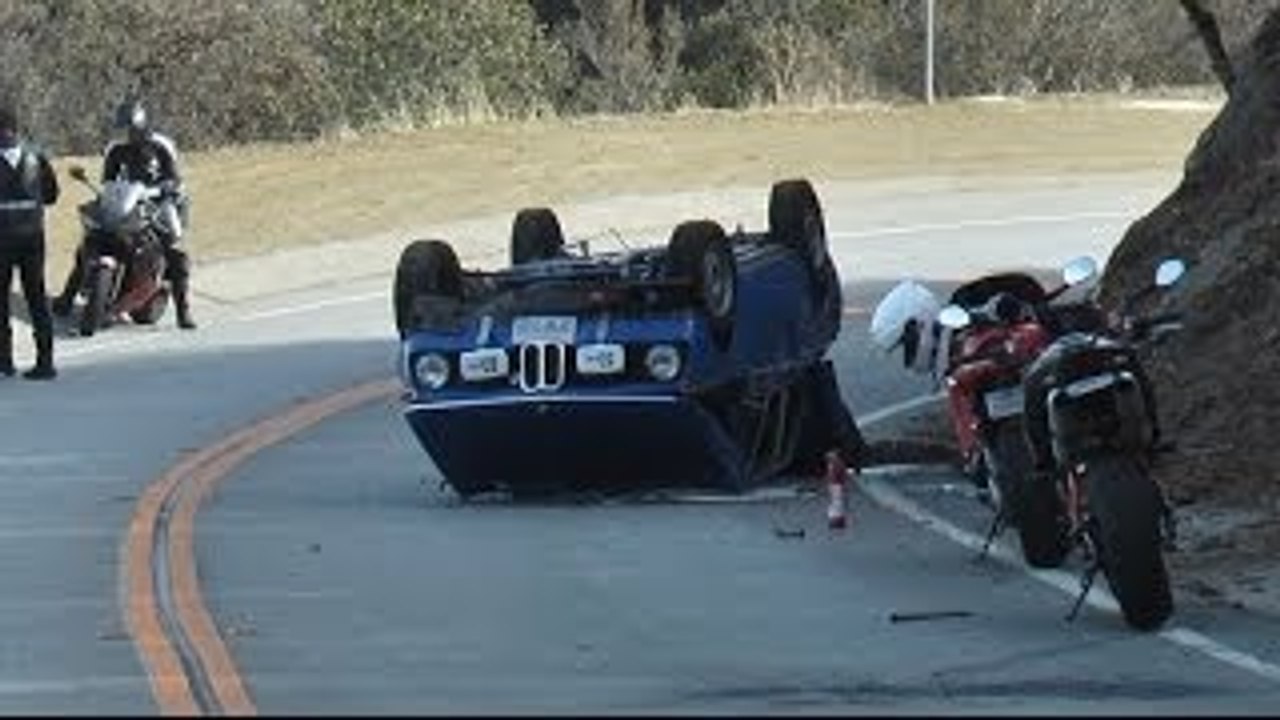17 Year Old Driver Flips BMW