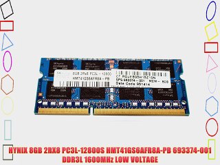 HYNIX 8GB 2RX8 PC3L-12800S HMT41GS6AFR8A-PB 693374-001 DDR3L 1600MHz LOW VOLTAGE