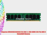 Kingston KVR400D2S4R3K2/2G 2GB 2 x 1GB DIMM 240-Pin DDR II ValueRAM Memory