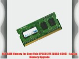 4GB RAM Memory for Sony Vaio VPCEB12FX (DDR3-8500) - Laptop Memory Upgrade