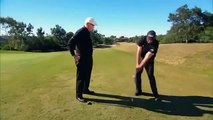 Golf Review ► Amazing Phil Mickelson flop shot over Roger Cleveland