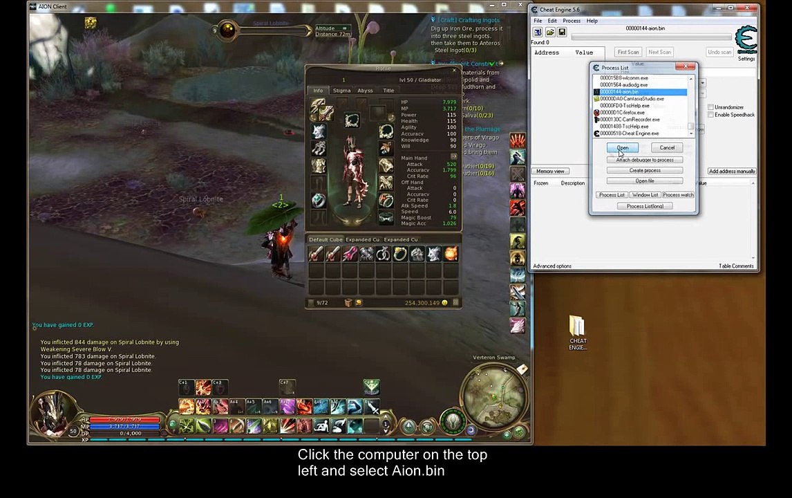 Cheat Engine Aion attack Cooldown HD