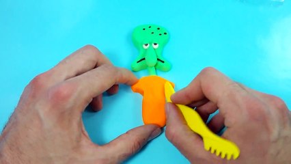 Spongebob Play Doh Playdough Toy video Squidward Tentacles