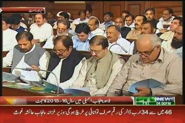 Opposition continues to chat 'shame shame' slogans during Dr. Ayesha's budget speech