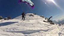 Speed Riding at the Grands Montets (Chamonix) Spring 2015