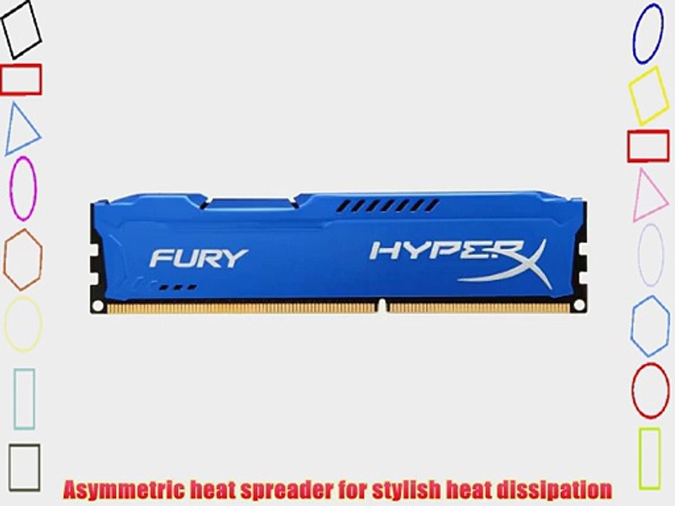Kingston HyperX FURY 8GB Kit (2x4GB) 1600MHz DDR3 CL10 DIMM - Blue (HX316C10FK2/8)