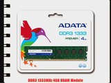 ADATA Premier Series DDR3 1333Mhz 4 GB CL9 Single Desktop Memory Module AD3U1333C4G9-R