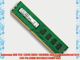 Samsung 4GB PC3-12800 DDR3-1600MHz non-ECC Unbuffered CL11 240-Pin DIMM M378B5273DH0-CK0