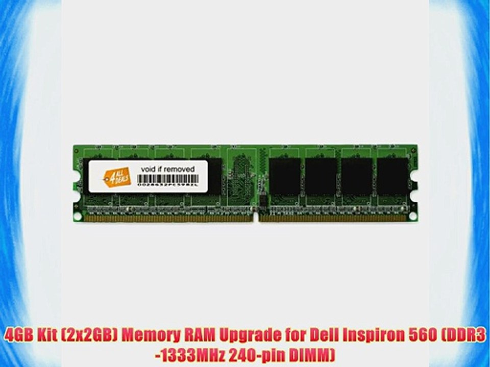 4GB Kit (2x2GB) Memory RAM Upgrade for Dell Inspiron 560 (DDR3-1333MHz 240-pin DIMM)
