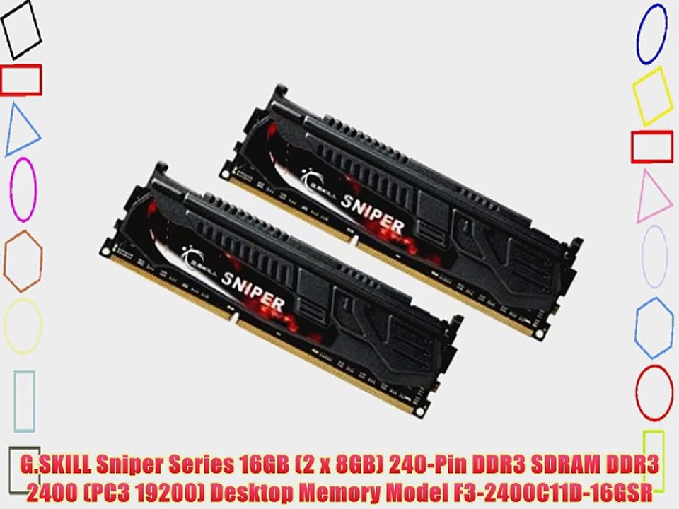 G.SKILL Sniper Series 16GB (2 x 8GB) 240-Pin DDR3 SDRAM DDR3 2400 (PC3 19200) Desktop Memory