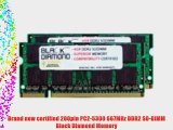 4GB 2X2GB Memory RAM for Dell Vostro Laptop 1700 200pin 667MHz PC2-5300 DDR2 SO-DIMM Black
