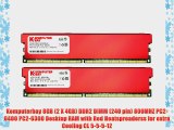 Komputerbay 8GB (2 X 4GB) DDR2 DIMM (240 pin) 800MHZ PC2-6400 PC2-6300 Desktop RAM with Red