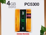 Kingston ValueRAM 4GB Kit (2x2GB) 667MHz DDR2 DIMM 240-pin Desktop Memory KVR667D2K2/4GR (Retail)
