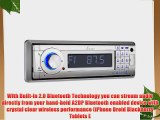 Lanzar AQCD60BTS AM/FM Marine In-Dash Fold Down Detachable Face Radio with CD/MP3/USB/SD/AUX