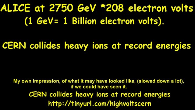 ALICE at 2750 GeV _208 (1 GeV= 1 Billion volts). CERN