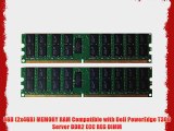 8GB (2x4GB) MEMORY RAM Compatible with Dell PowerEdge T300 Server DDR2 ECC REG DIMM