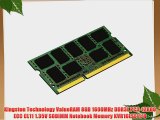 Kingston Technology ValueRAM 8GB 1600MHz DDR3L PC3-12800 ECC CL11 1.35V SODIMM Notebook Memory