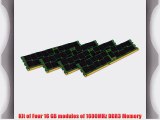 Kingston Technology ValueRAM 64 GB Kit of 4 (4x16 GB Modules) 1600MHz DDR3 (PC3-12800) ECC