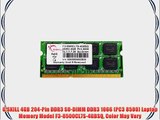 G.SKILL 4GB 204-Pin DDR3 SO-DIMM DDR3 1066 (PC3 8500) Laptop Memory Model F3-8500CL7S-4GBSQ