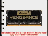Corsair Vengeance 16 GB (2 x 8 GB) DDR3 1866 MHz (PC3 15000) Laptop Memory CMSX16GX3M2A1866C10