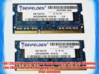 4GB (2X2GB) Memory RAM for Apple MacBook (13-inch Aluminum Late 2008) Laptop Memory Upgrade