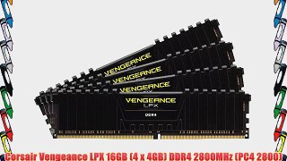 Corsair Vengeance LPX 16GB (4 x 4GB) DDR4 2800MHz (PC4 2800) C16 memory kit for DDR4 Systems