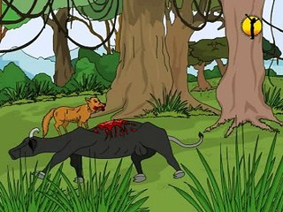 Animated Educational Short Story for Kids (A wolf and a Sarus crane)