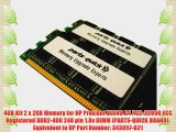 4GB Kit 2 x 2GB Memory for HP ProLiant DL380 G4 PC2-3200R ECC Registered DDR2-400 240 pin 1.8v