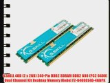 G.SKILL 4GB (2 x 2GB) 240-Pin DDR2 SDRAM DDR2 800 (PC2 6400) Dual Channel Kit Desktop Memory