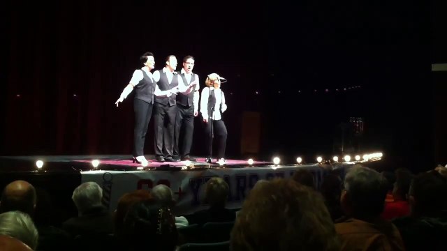 Barbershop quartet contest winners sing a classic